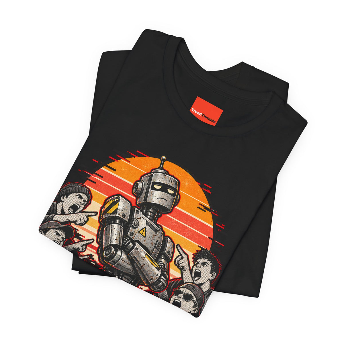 CLANKER Funny General Distressed Print T-Shirt