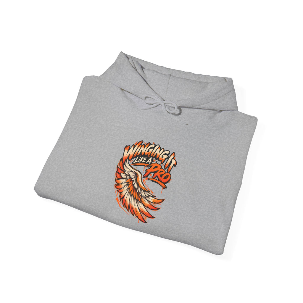 Winging It Like A Pro Funny Self-Deprecation Hoodie