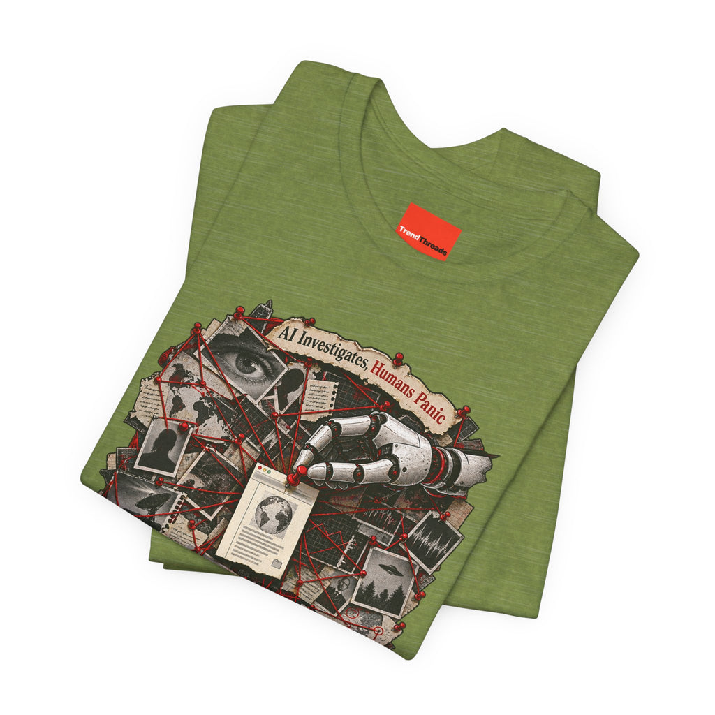 AI Investigates, Humans Panic Funny Programmer T-Shirt