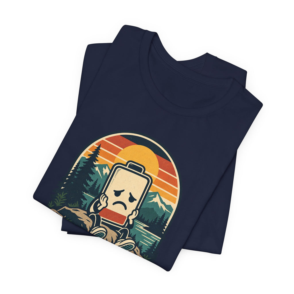 Mood: Low Battery Funny Tech T-Shirt