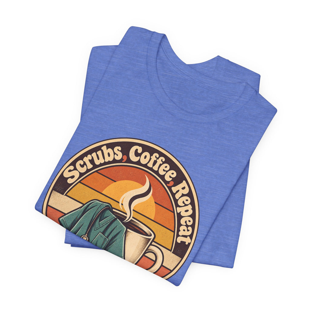 Scrubs, Coffee, Repeat Funny Nurse T-Shirt