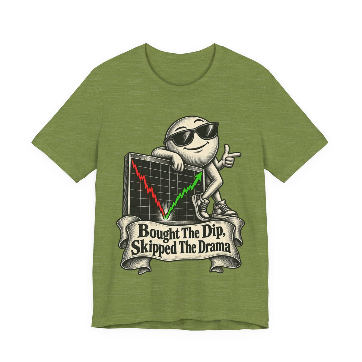 Bought The Dip, Skipped The Drama Funny Stock Market T-Shirt
