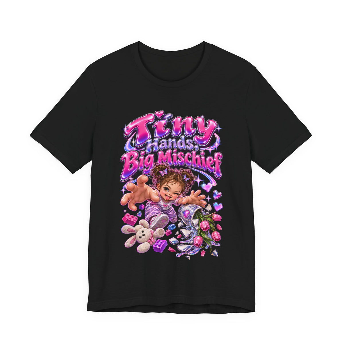 Tiny Hands, Big Mischief Funny Parent Humor T-Shirt