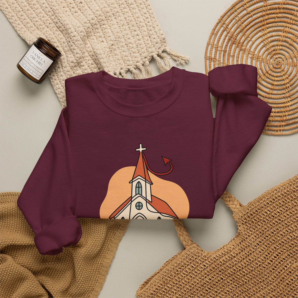 Today’s Schedule: Hell No Funny Christian Humor Sweatshirt