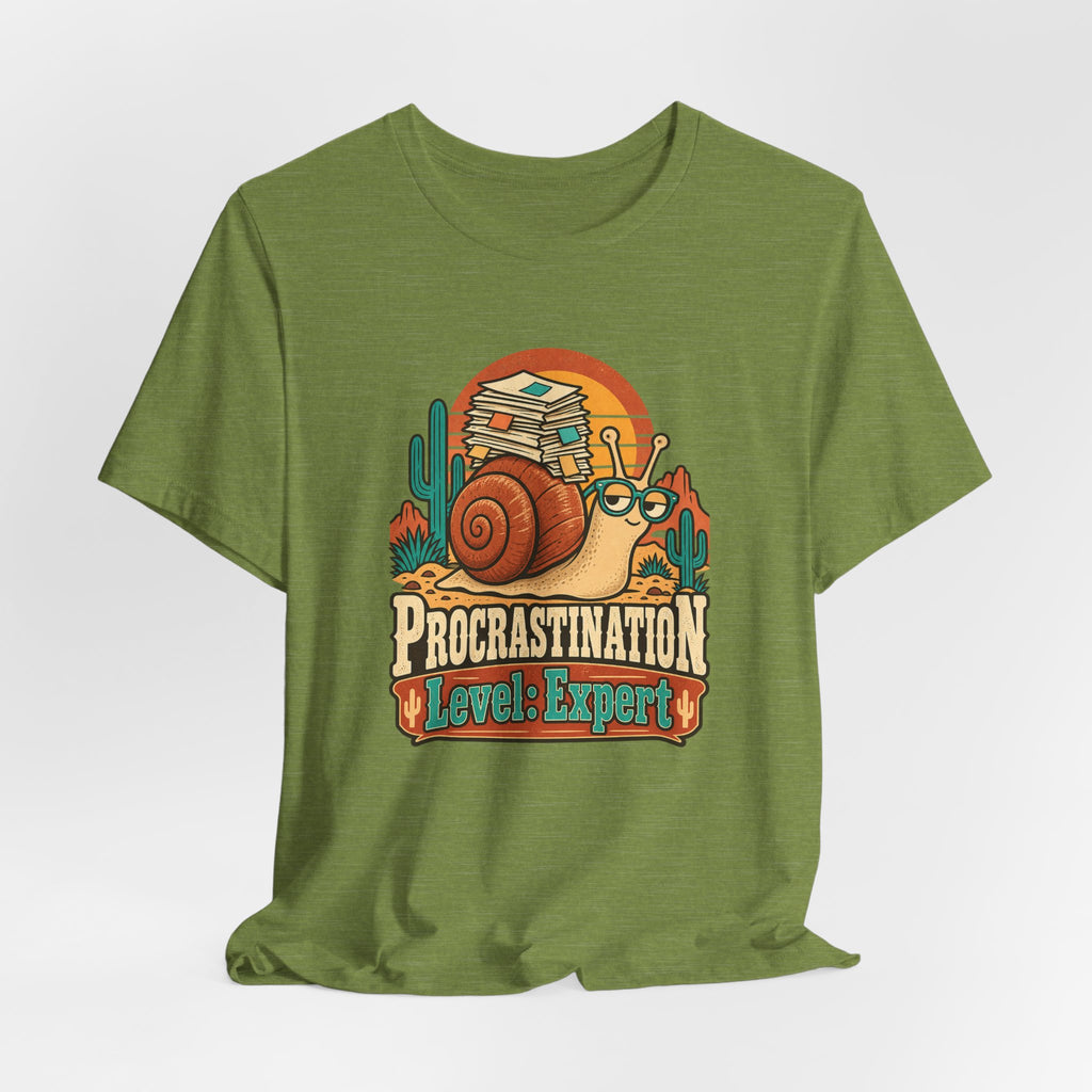 Procrastination Level: Expert Funny Student T-Shirt