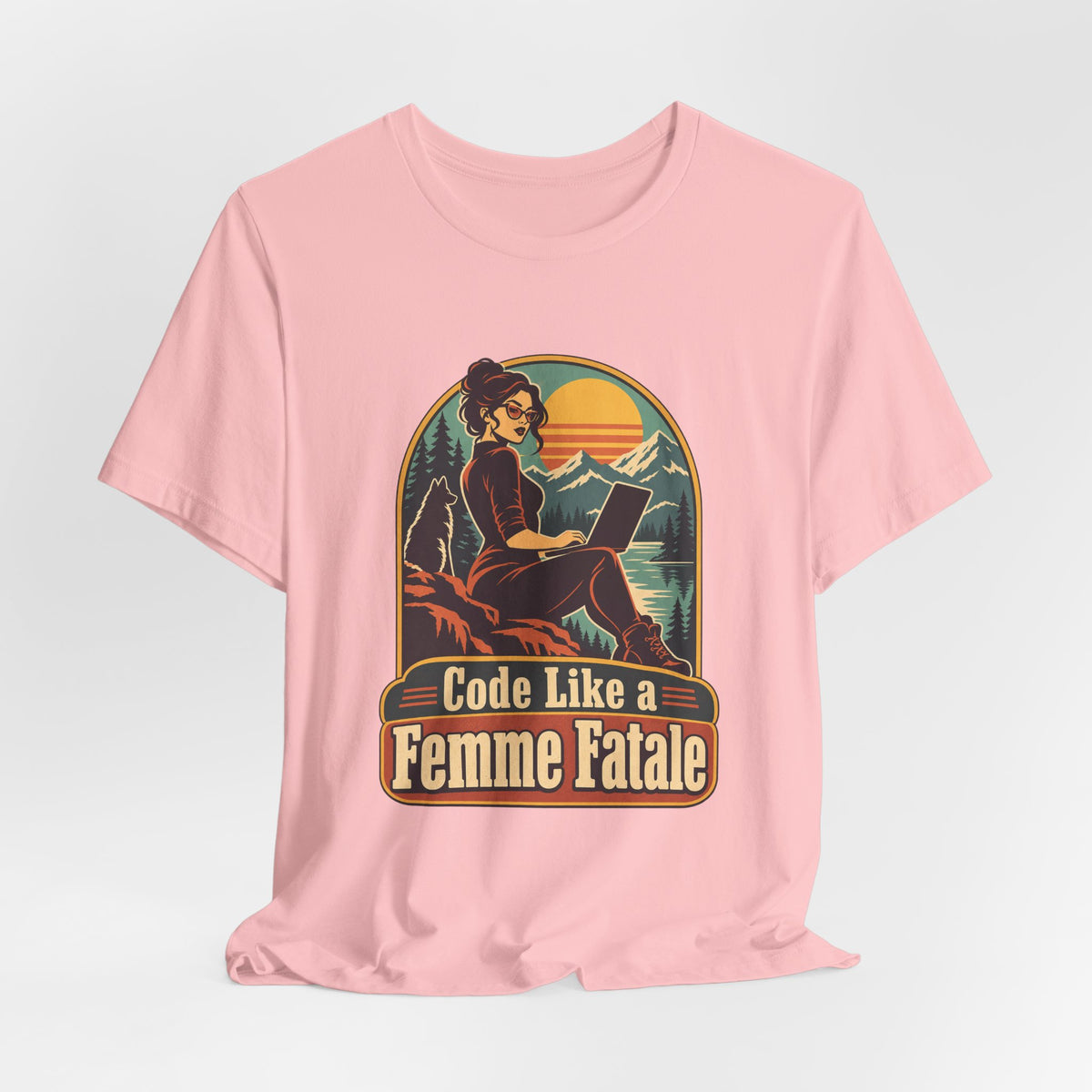 Code Like a Femme Fatale Funny Programmer T-Shirt