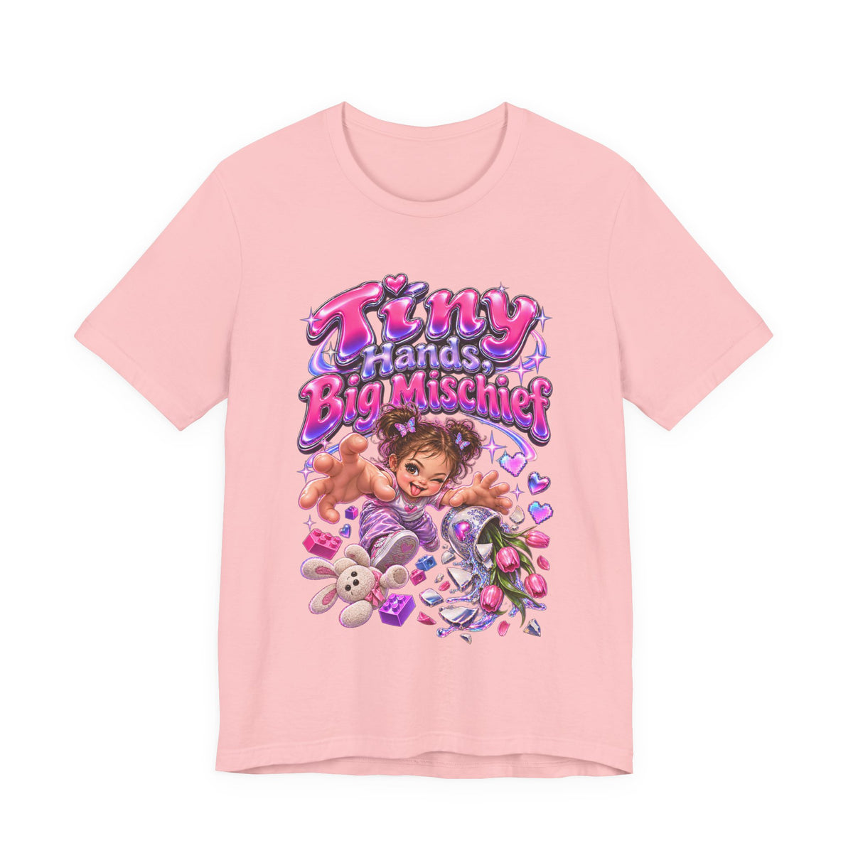 Tiny Hands, Big Mischief Funny Parent Humor T-Shirt