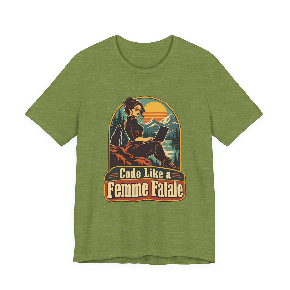 Code Like a Femme Fatale Funny Programmer T-Shirt