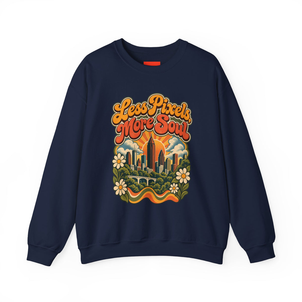 Less Pixels, More Soul Funny Digital Art Sweatshirt