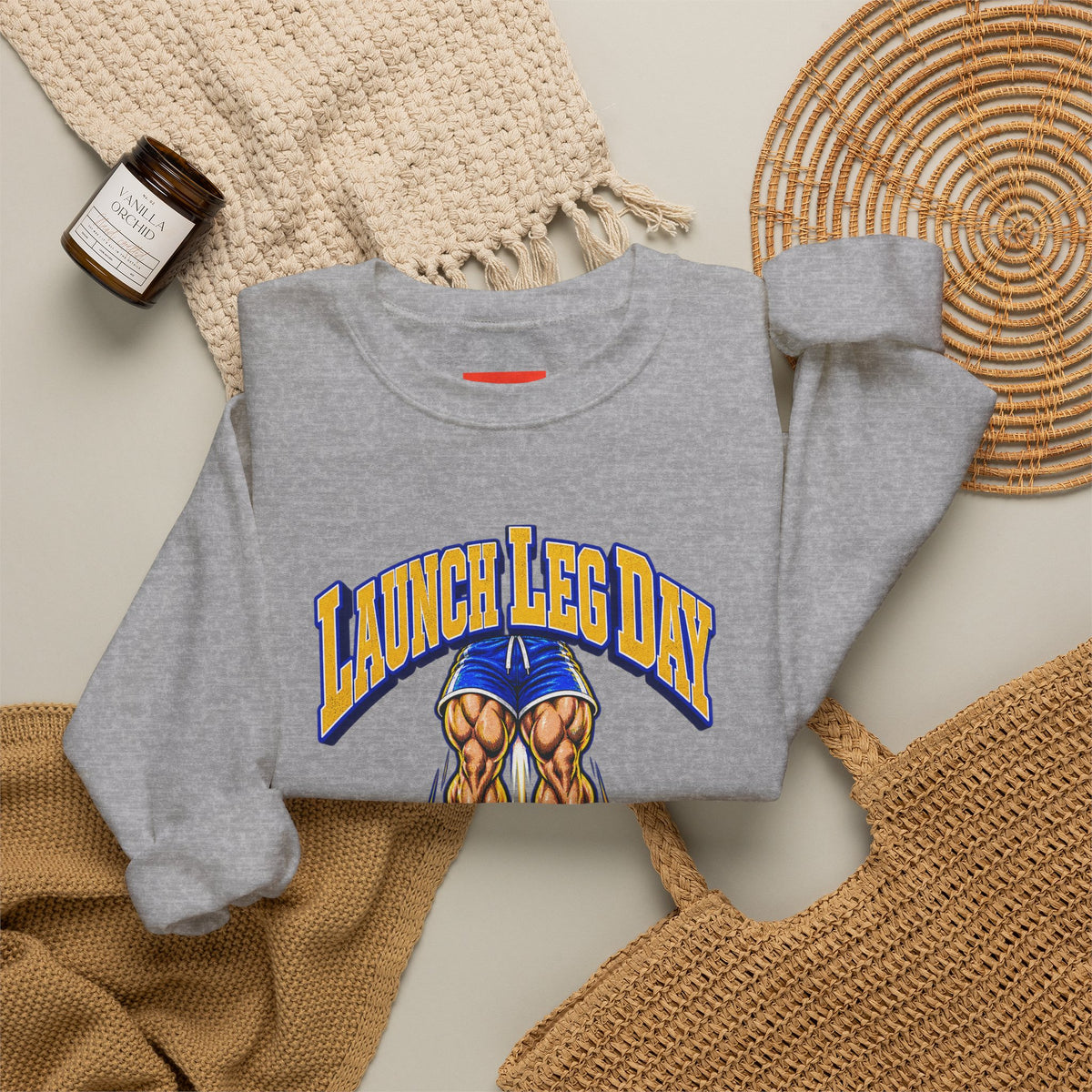 Launch Leg Day Funny Fitness Sweatshirt