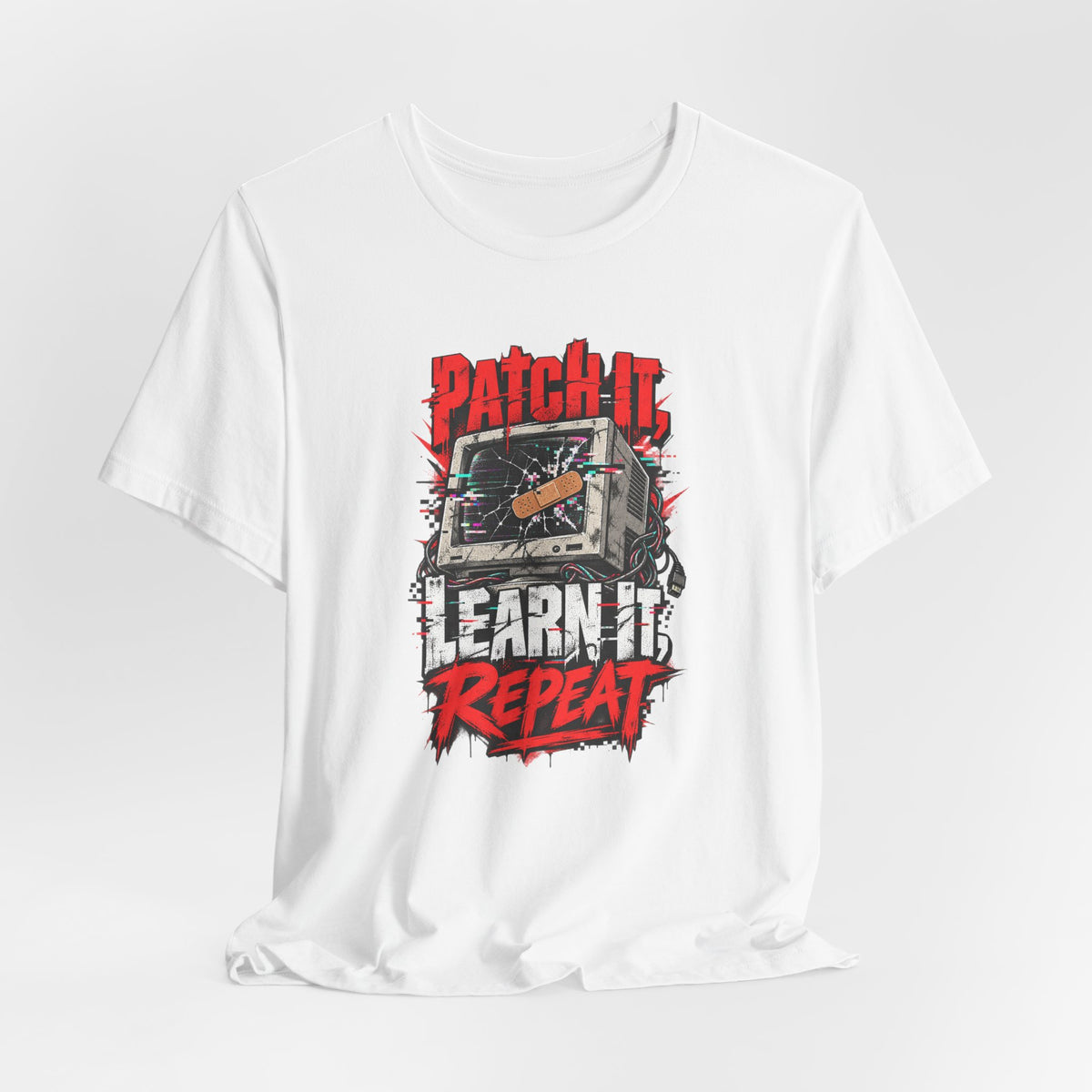 Patch It, Learn It, Repeat Funny Programmer T-Shirt
