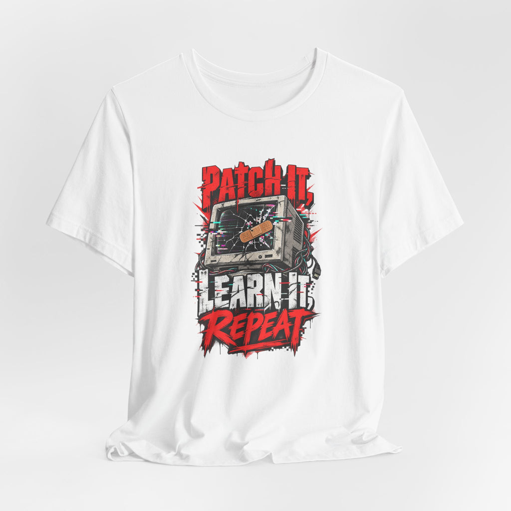 Patch It, Learn It, Repeat Funny Programmer T-Shirt