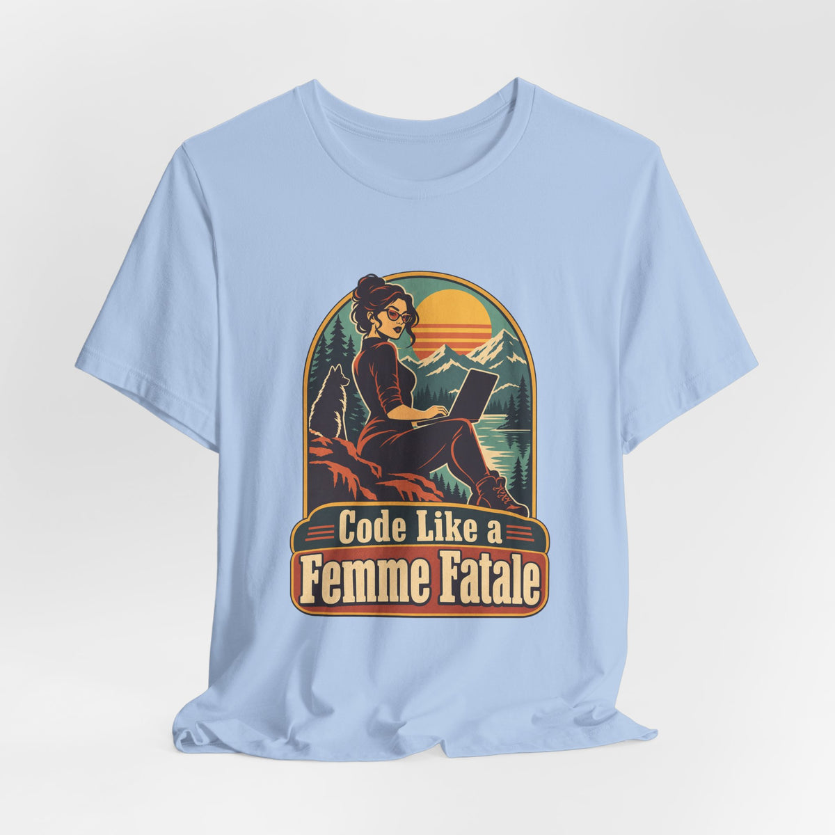 Code Like a Femme Fatale Funny Programmer T-Shirt