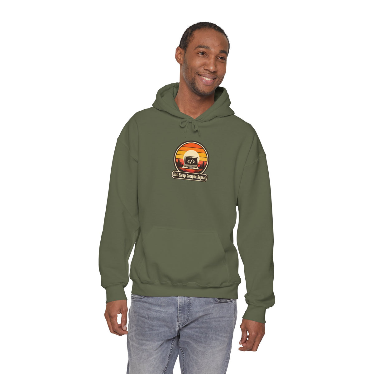 Eat Sleep Compile Repeat Funny Programmer Hoodie