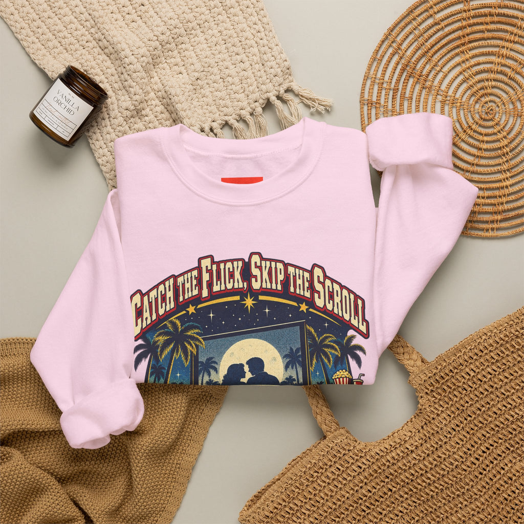 Catch the Flick, Skip the Scroll Funny Programmer Sweatshirt