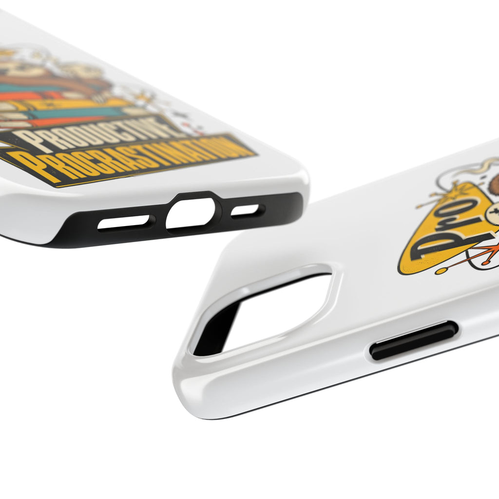 Productive Procrastination Tough Phone Case — Sloth on Books "Pro at Productive Procrastination"