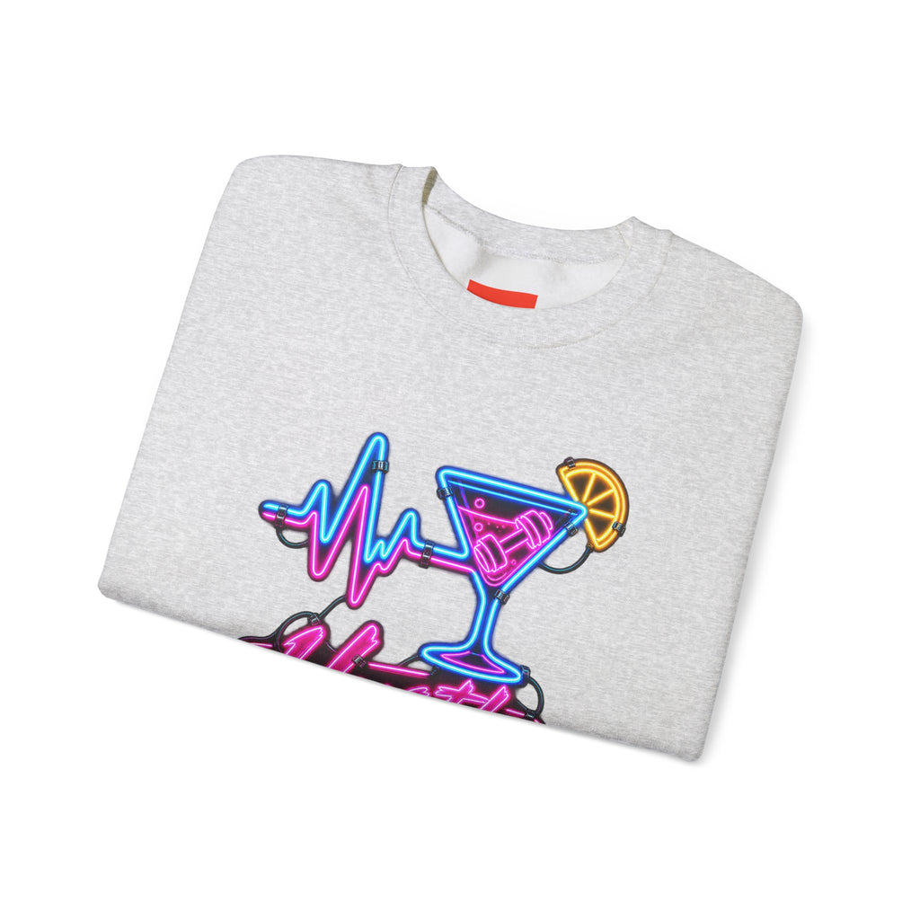 Hustle Beats Hangover Funny Fitness Sweatshirt