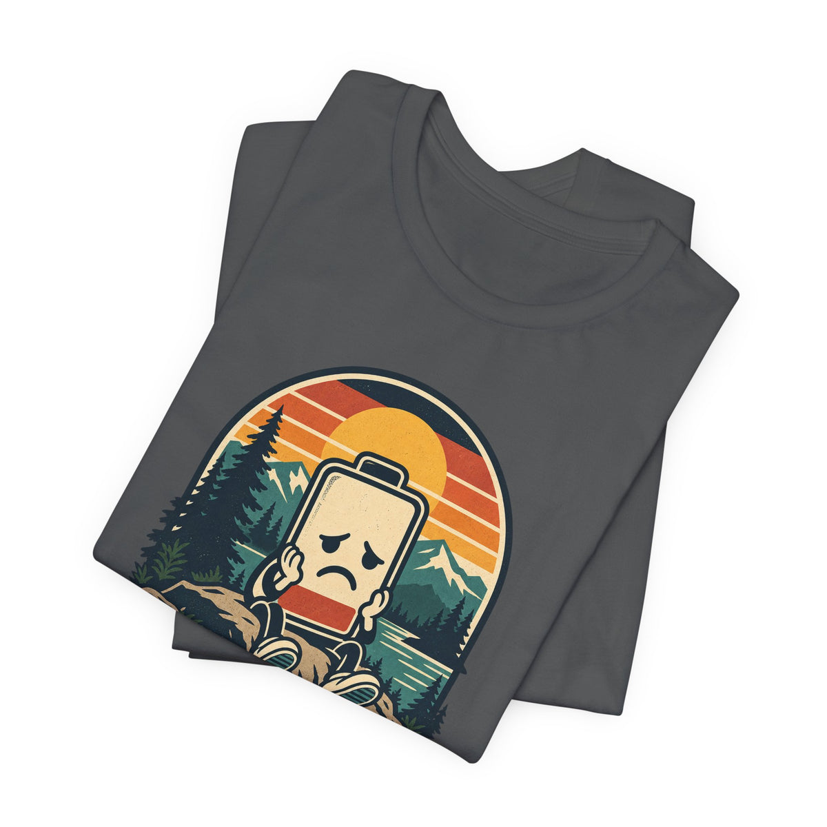 Mood: Low Battery Funny Tech T-Shirt