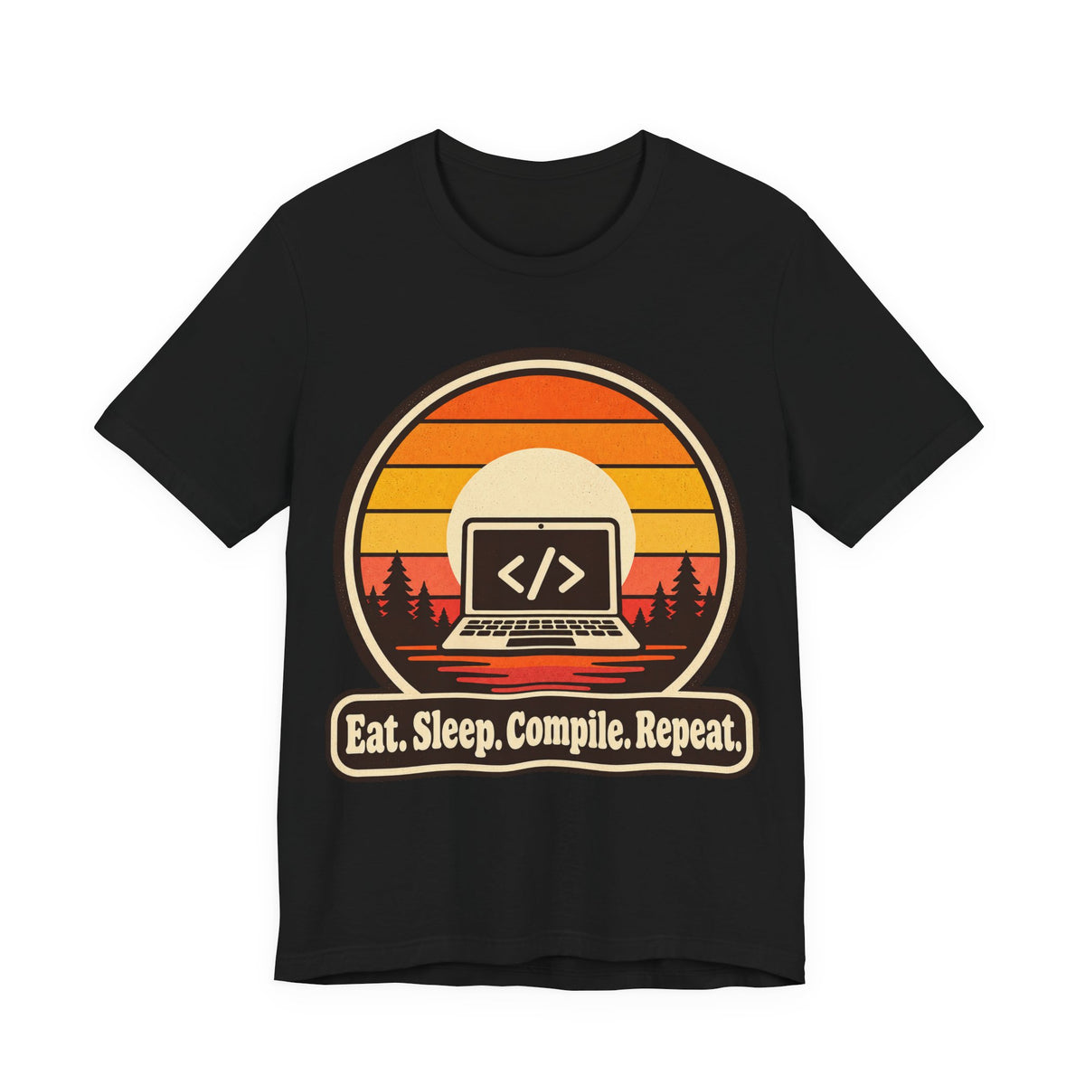 Eat Sleep Compile Repeat Funny Programmer T-Shirt