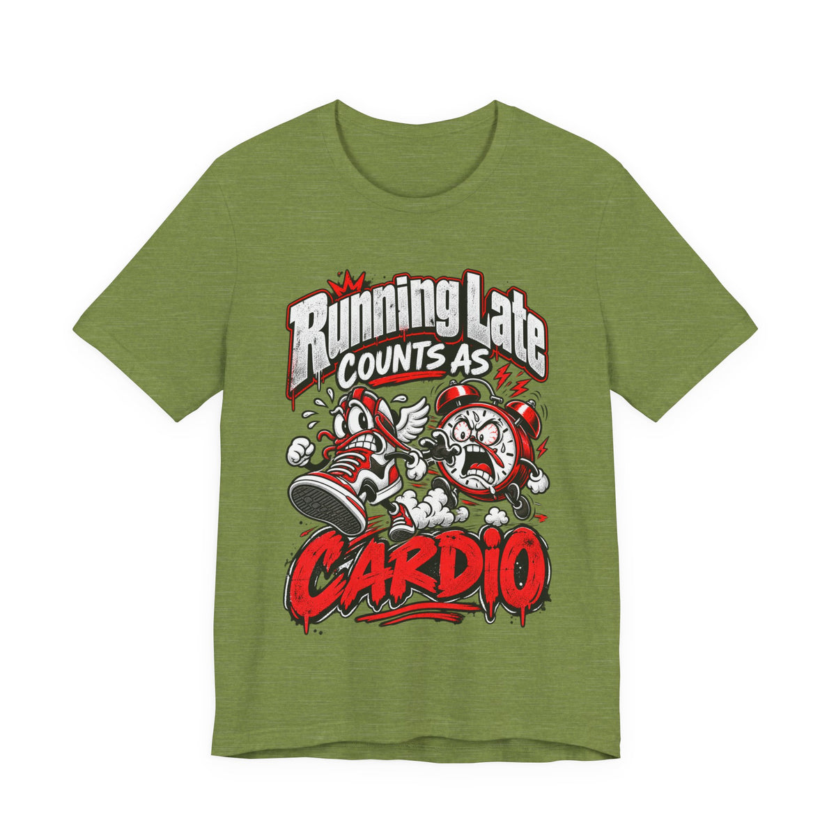 Running Late Counts As Cardio Funny Fitness T-Shirt