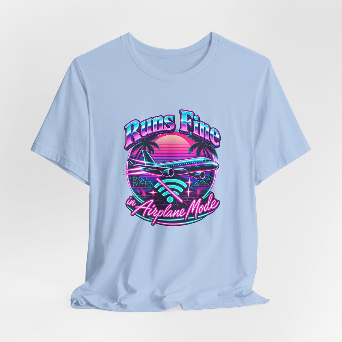 Runs Fine in Airplane Mode Funny Programmer T-Shirt