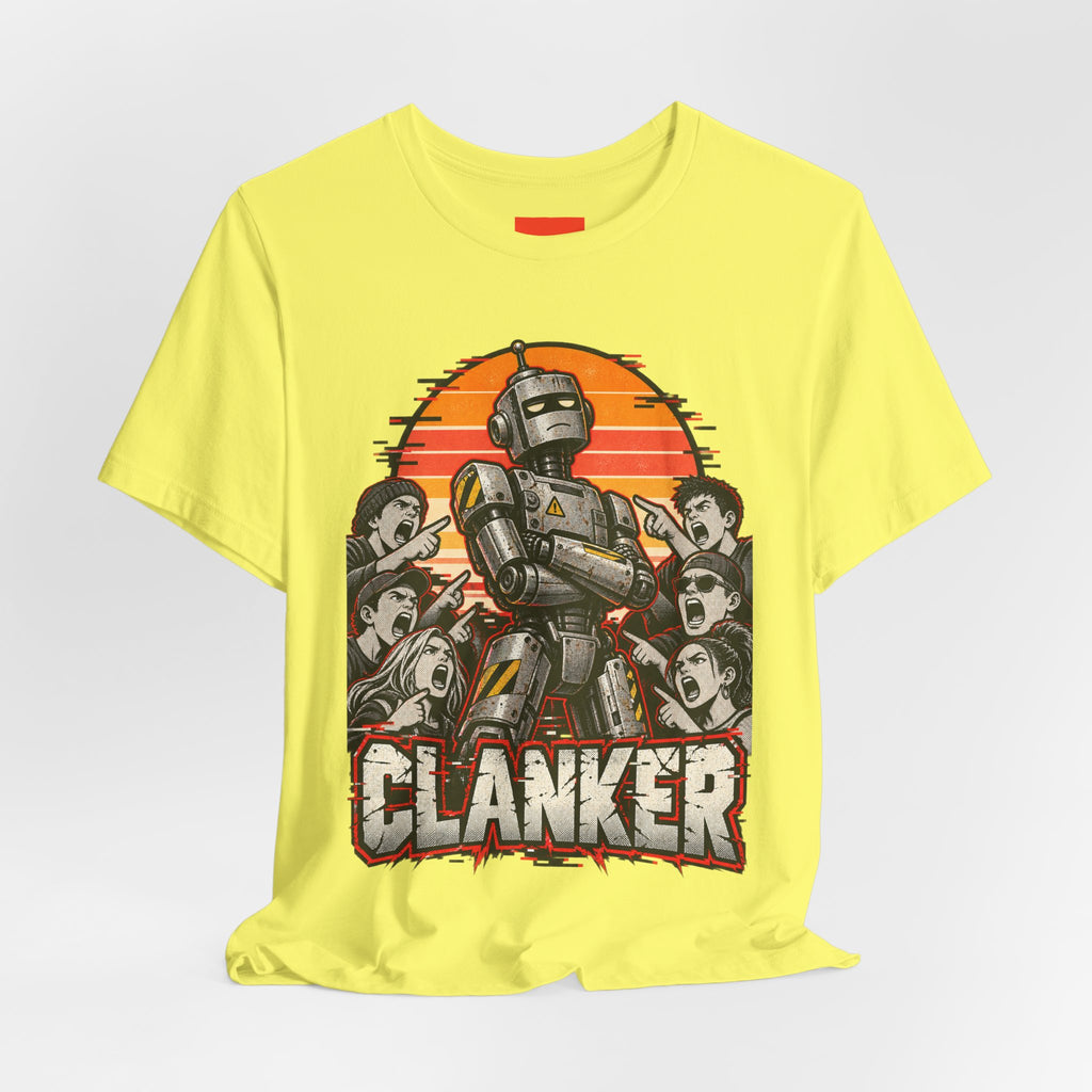 CLANKER Funny General Distressed Print T-Shirt