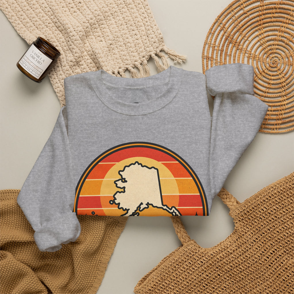 The Last Frontier Funny Minimalist Typography Sweatshirt