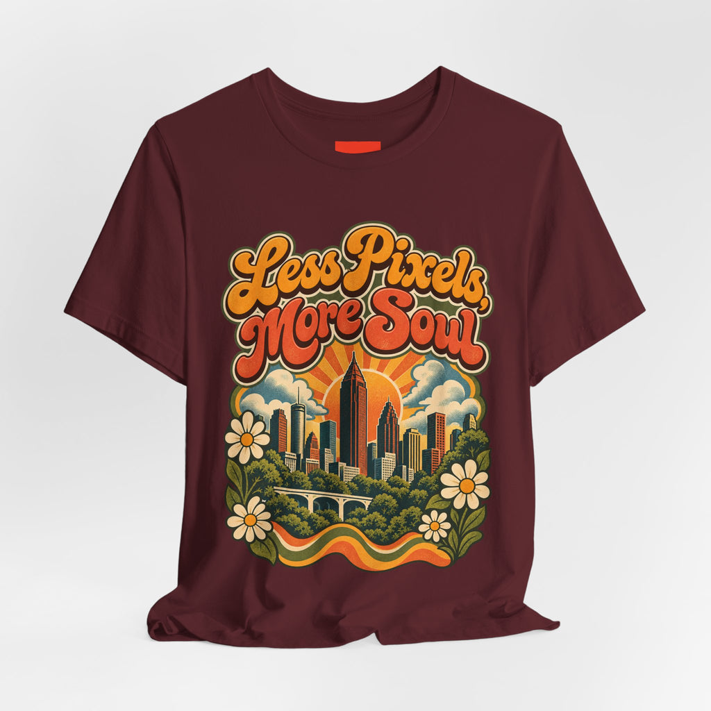 Less Pixels, More Soul Funny Digital Art T-Shirt