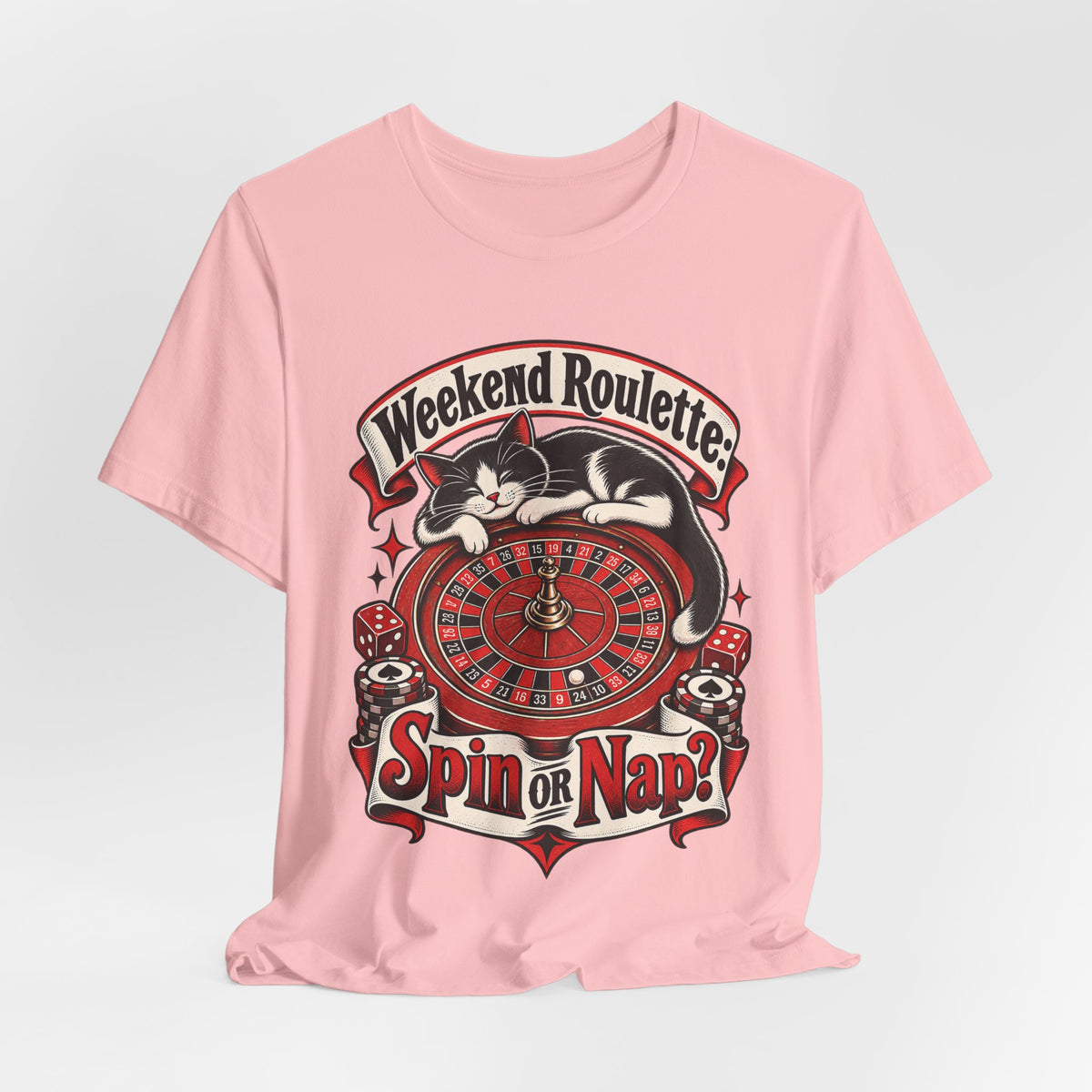 Weekend Roulette: Spin or Nap? Funny Casual Gambler T-Shirt