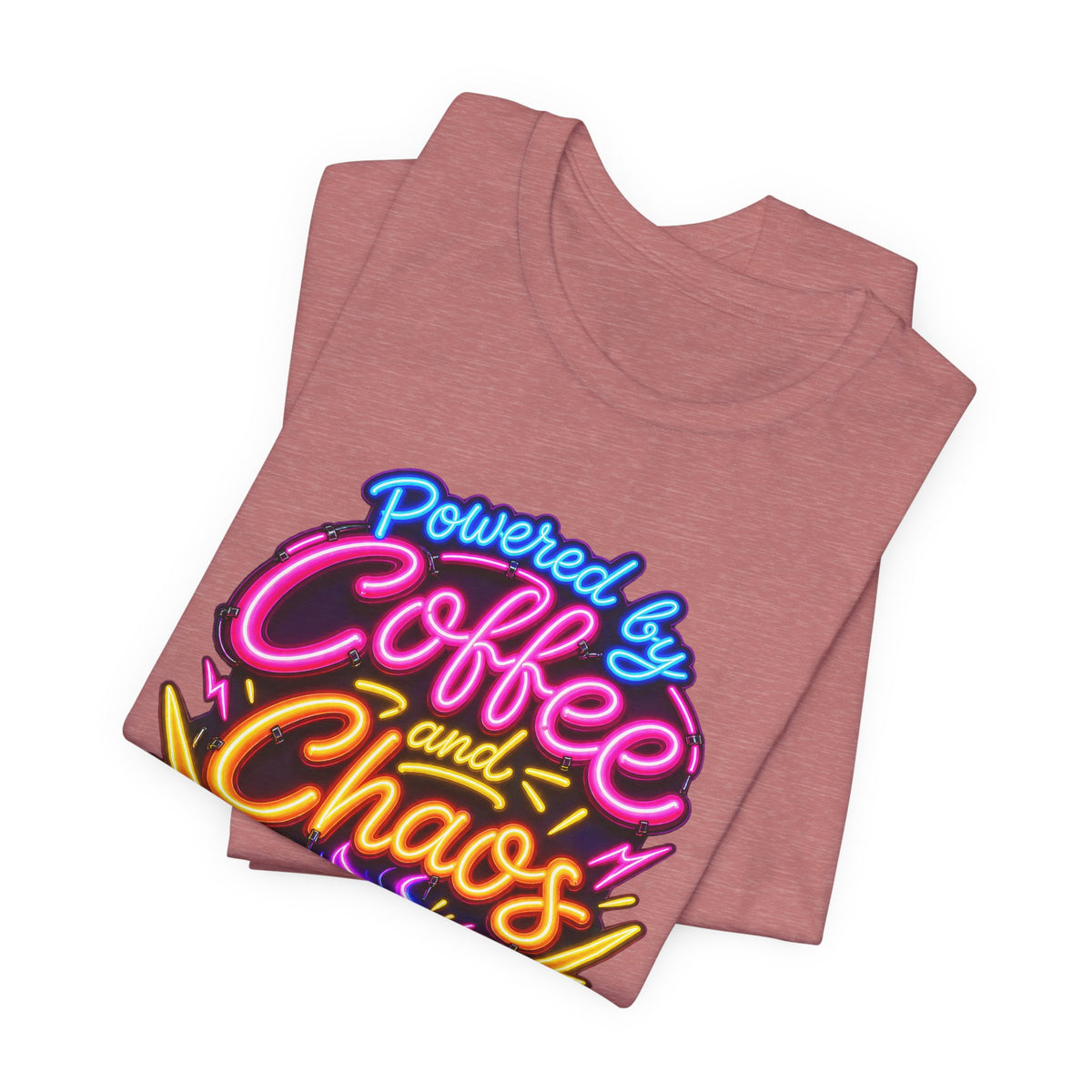 Powered by Coffee and Chaos Funny Nurse T-Shirt