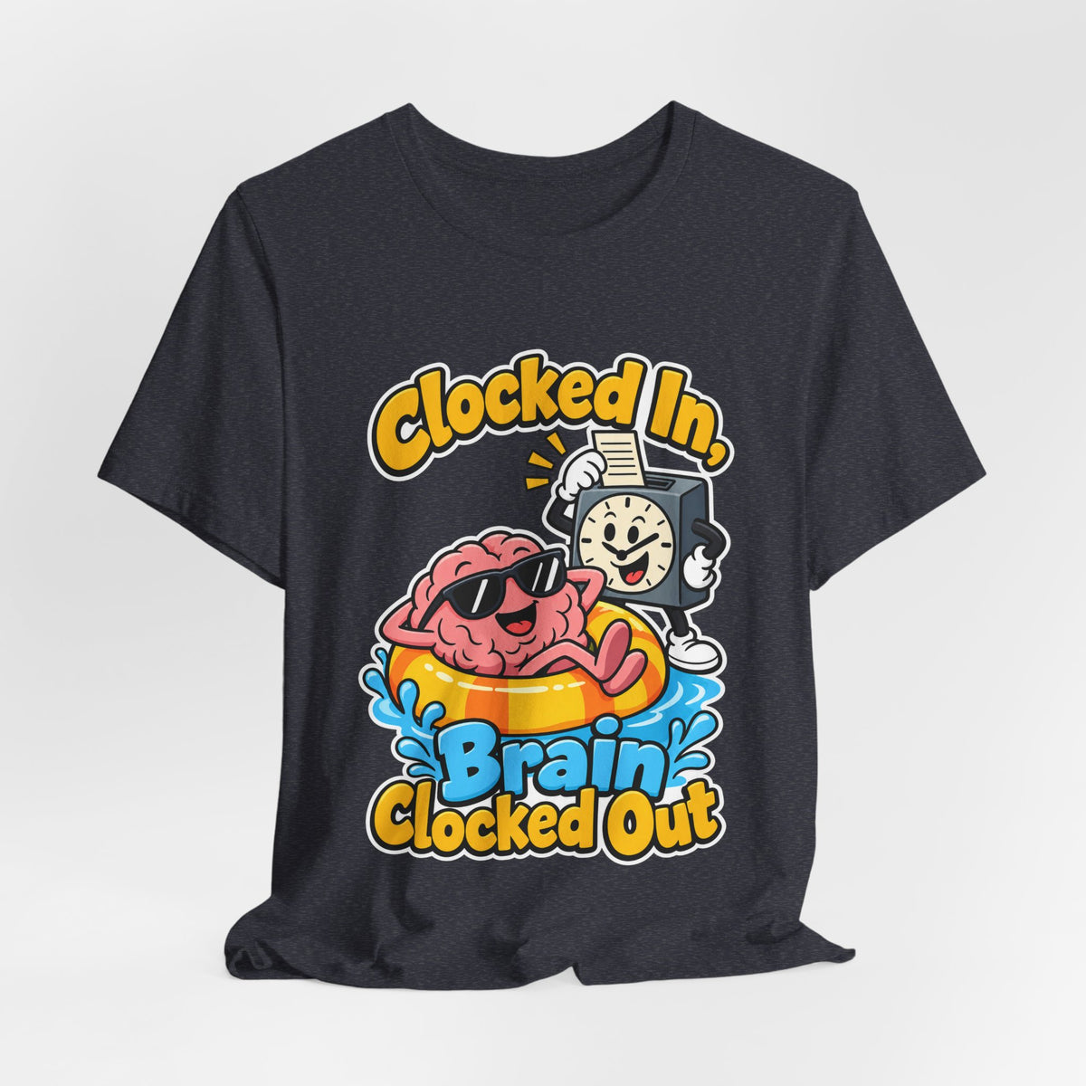 Clocked In, Brain Clocked Out Funny Nurse T-Shirt