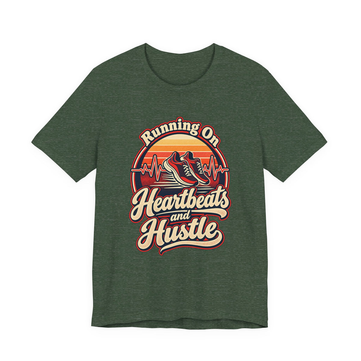 Running On Heartbeats and Hustle Funny Nurse T-Shirt