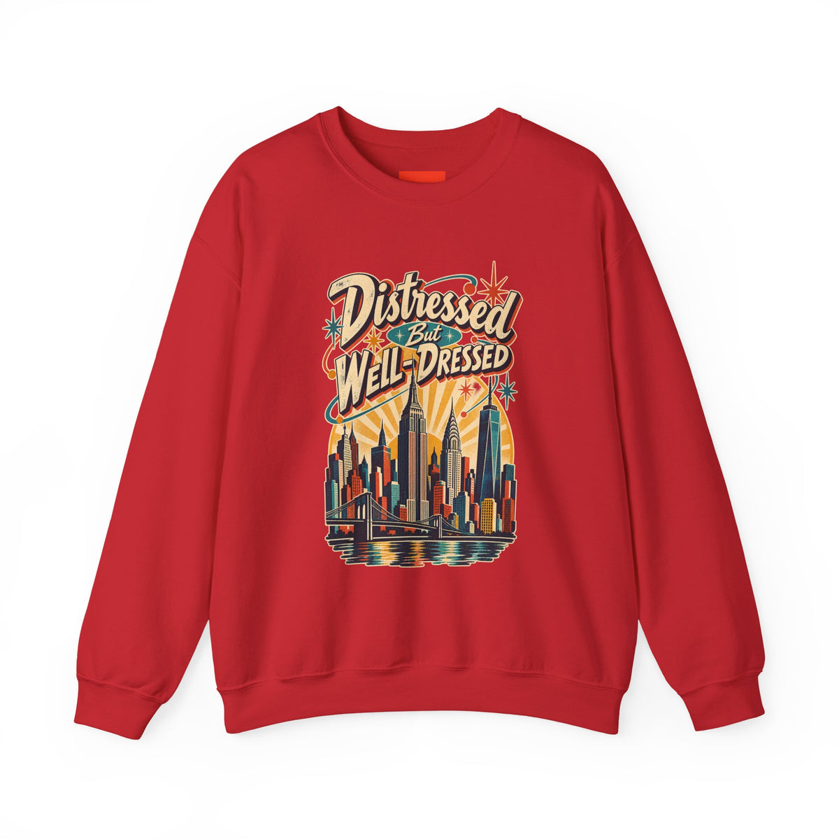 Distressed But Well-Dressed Funny Fashion Sweatshirt