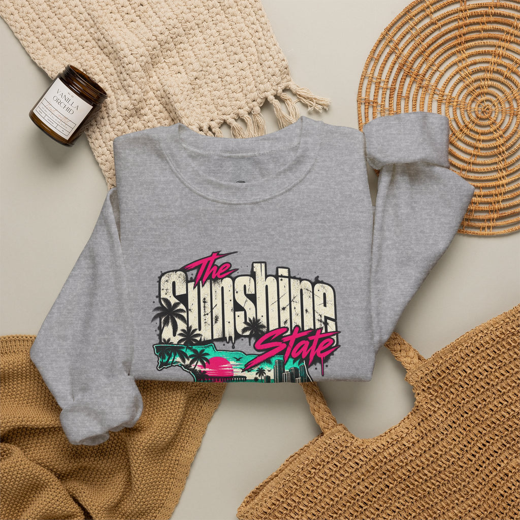 The Sunshine State Funny Minimalist Typography Sweatshirt
