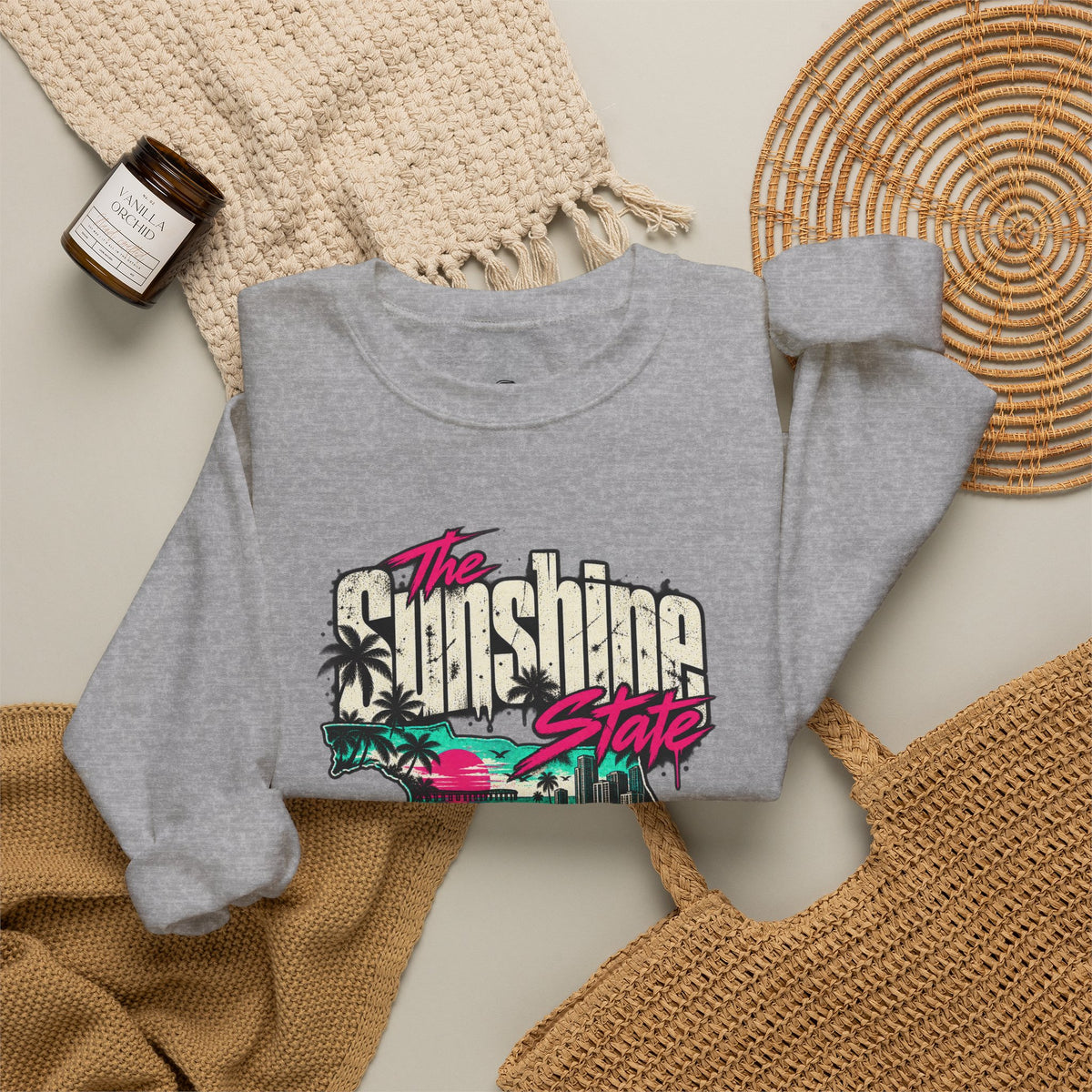 The Sunshine State Funny Minimalist Typography Sweatshirt