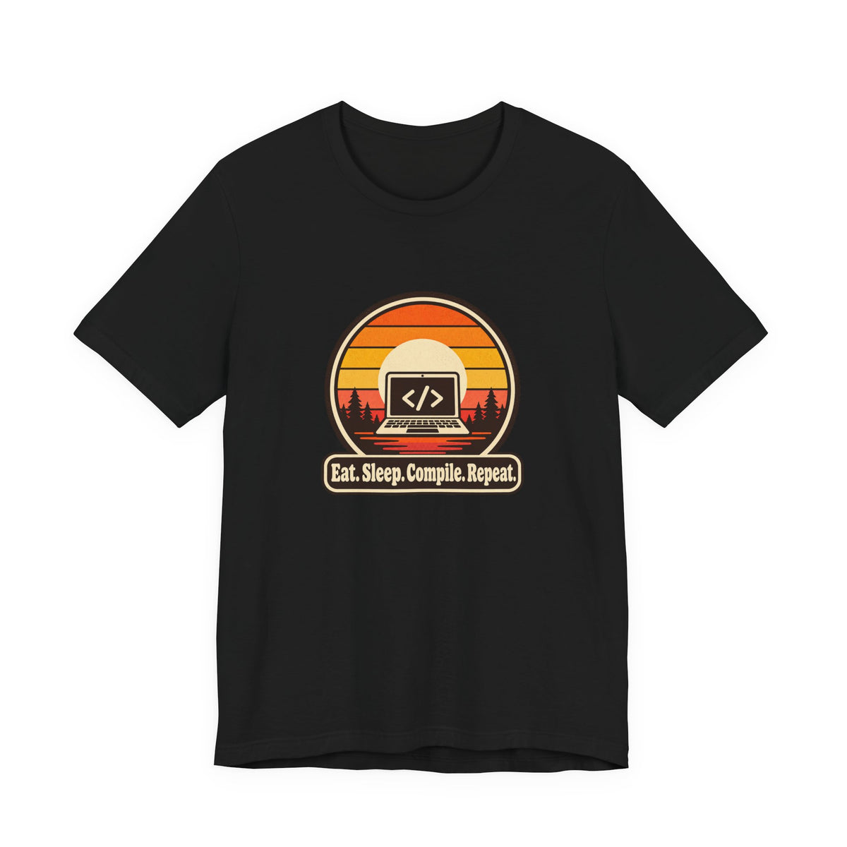 Eat Sleep Compile Repeat Funny Programmer T-Shirt