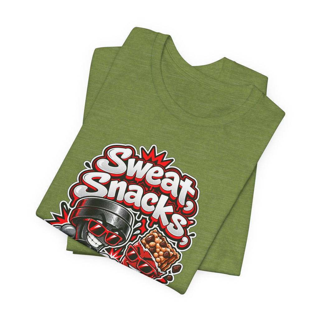 Sweat, Snacks, Repeat Funny Fitness T-Shirt