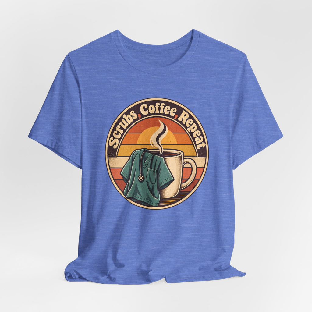 Scrubs, Coffee, Repeat Funny Nurse T-Shirt