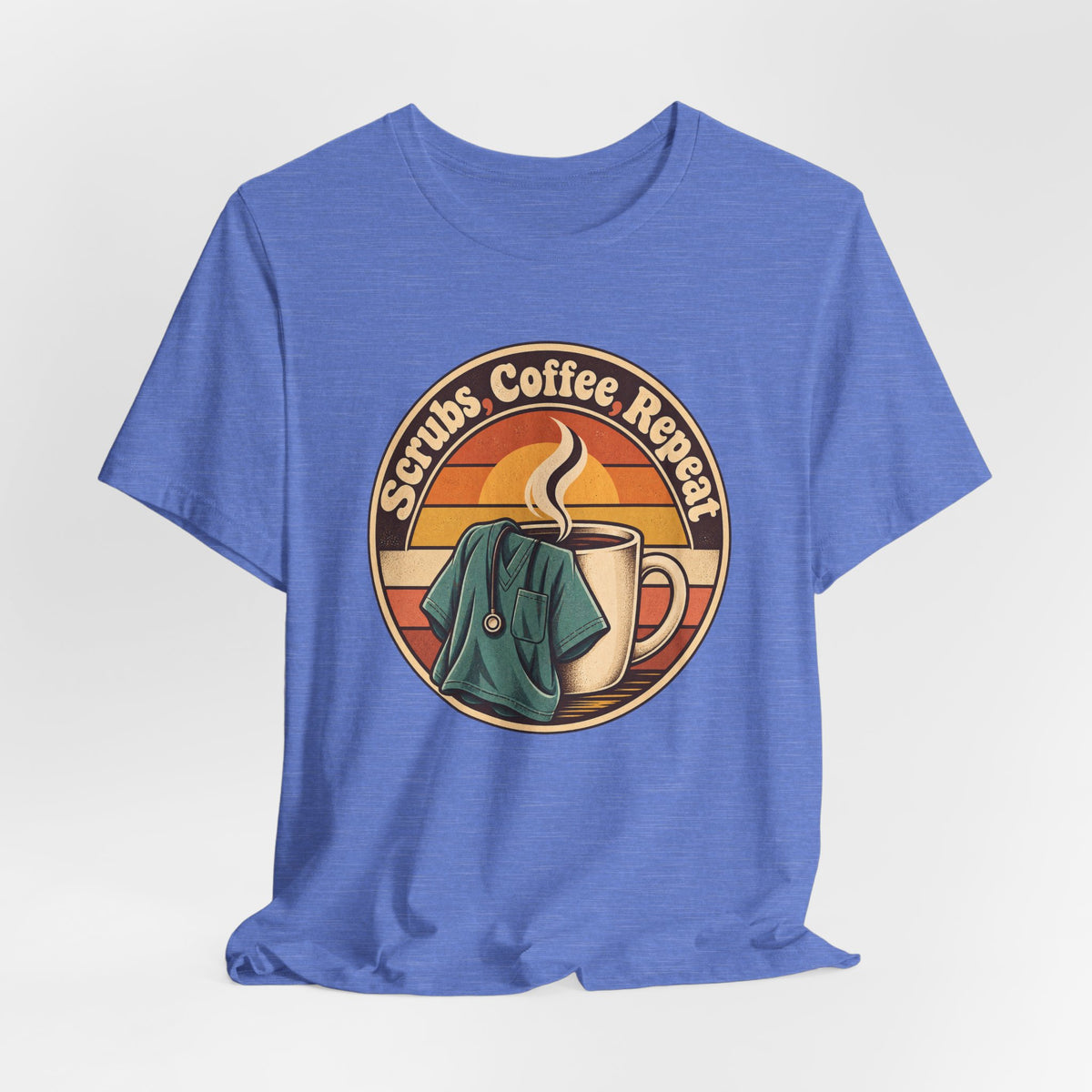 Scrubs, Coffee, Repeat Funny Nurse T-Shirt