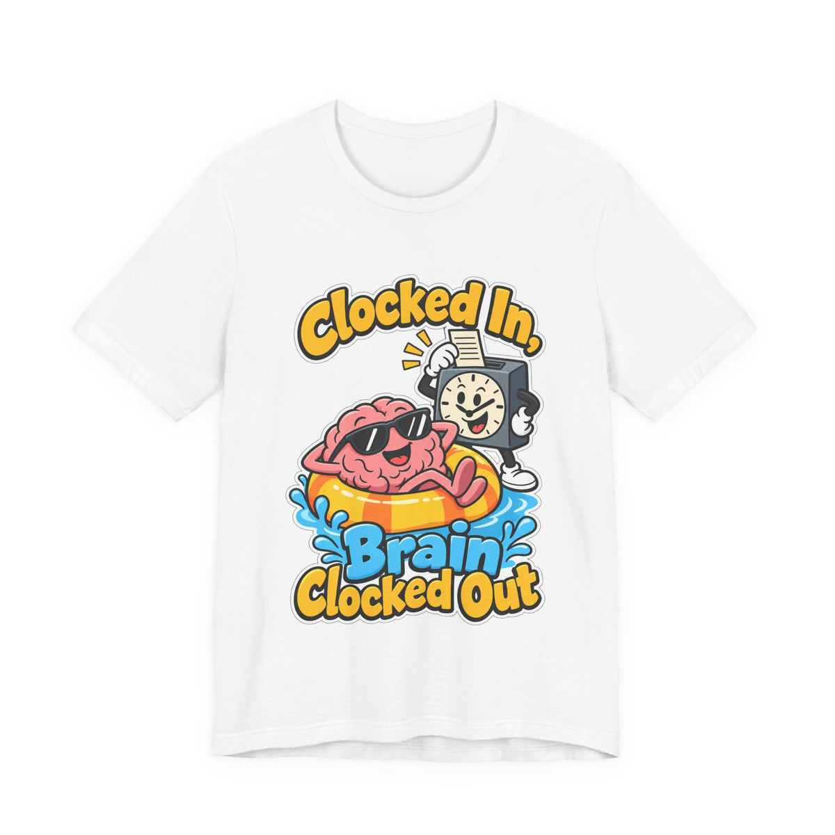 Clocked In, Brain Clocked Out Funny Nurse T-Shirt