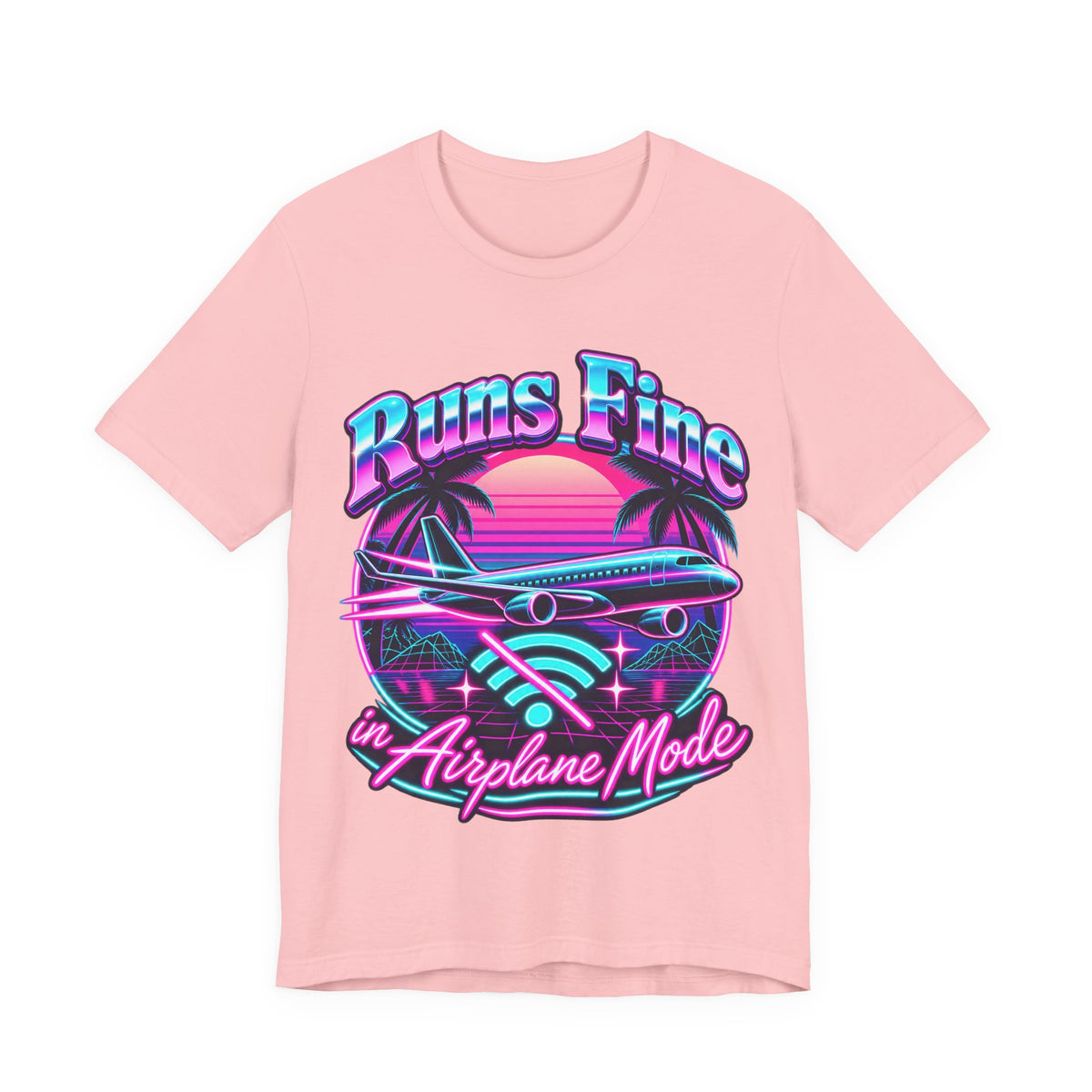 Runs Fine in Airplane Mode Funny Programmer T-Shirt
