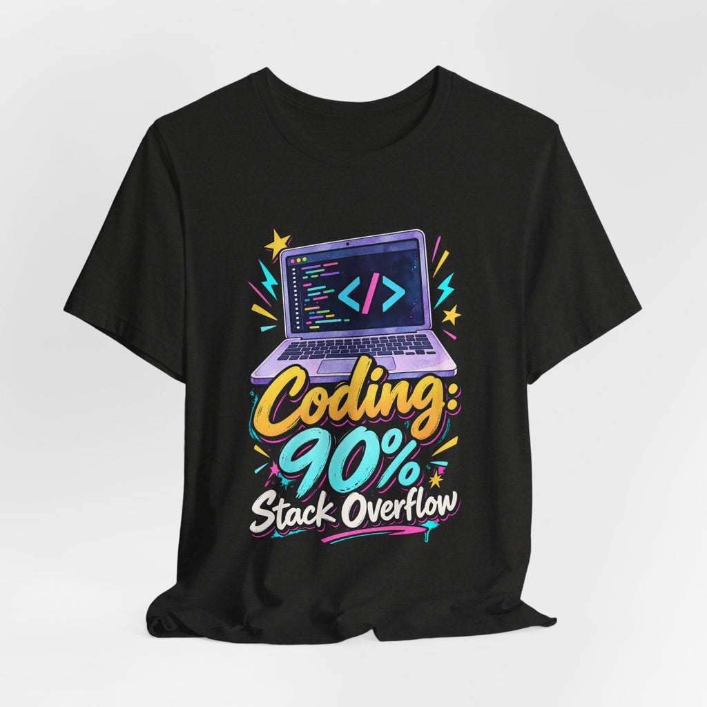 Coding: 90% Stack Overflow Funny Programmer T-Shirt
