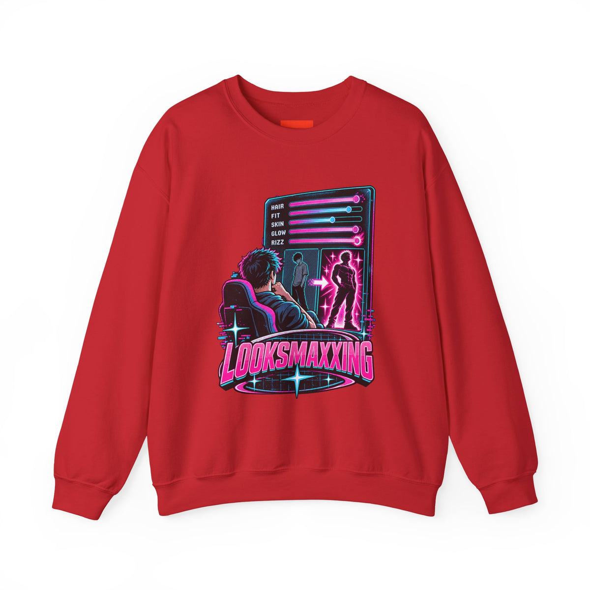 LOOKSMAXXING Funny Y2K Graphic Sweatshirt