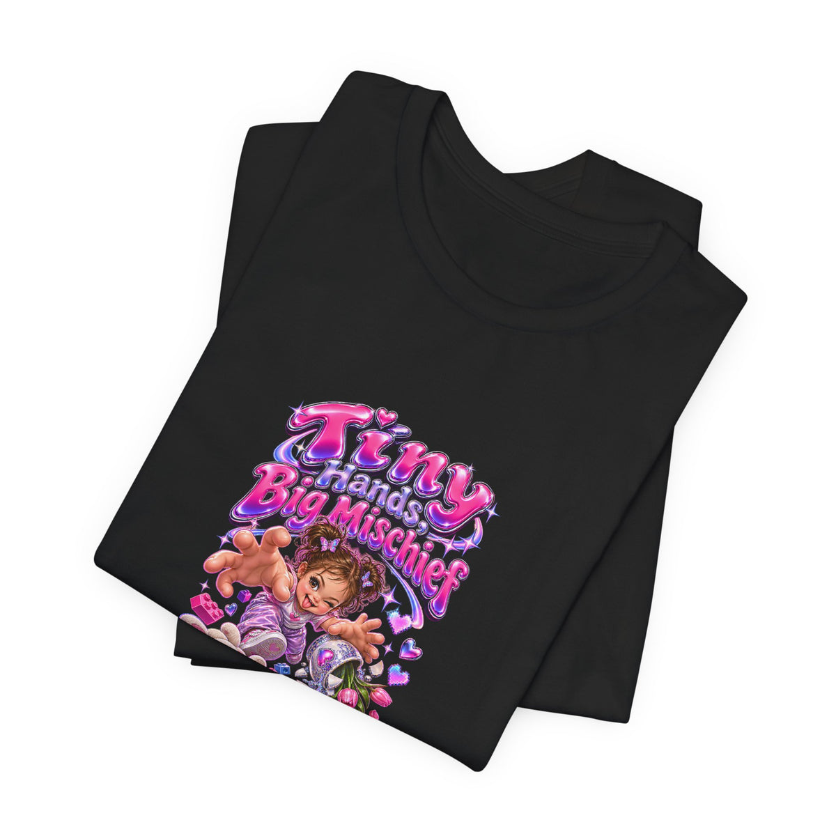 Tiny Hands, Big Mischief Funny Parent Humor T-Shirt