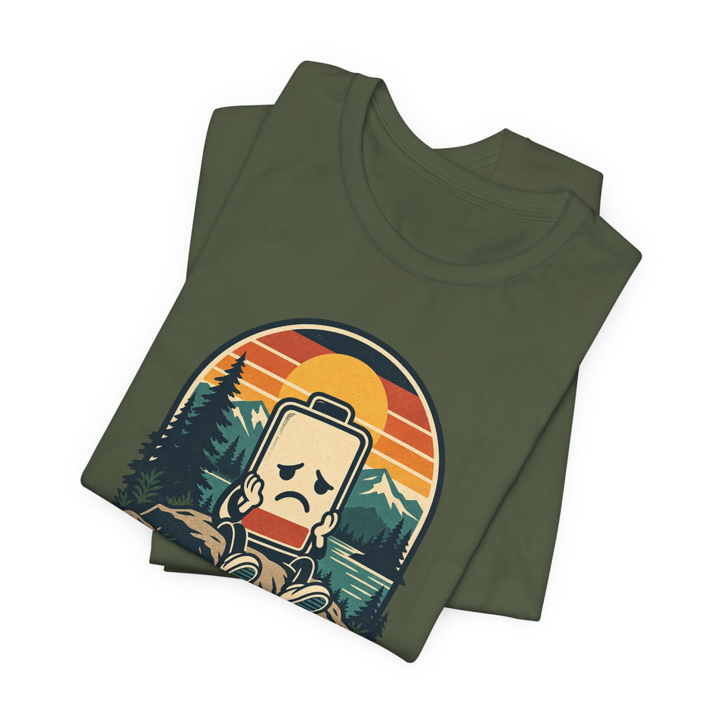 Mood: Low Battery Funny Tech T-Shirt