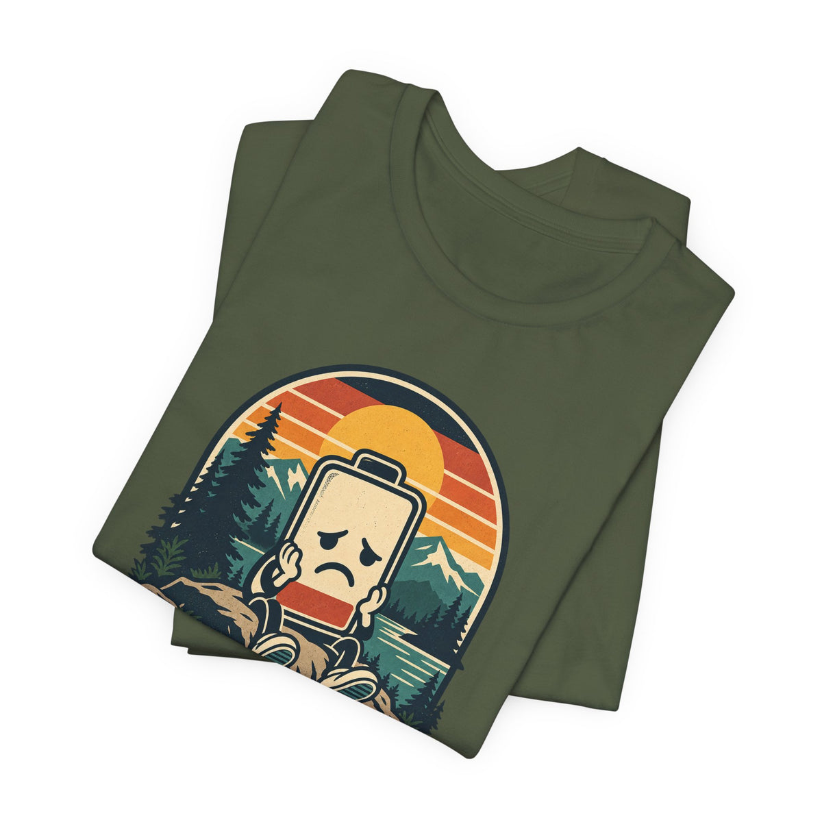 Mood: Low Battery Funny Tech T-Shirt