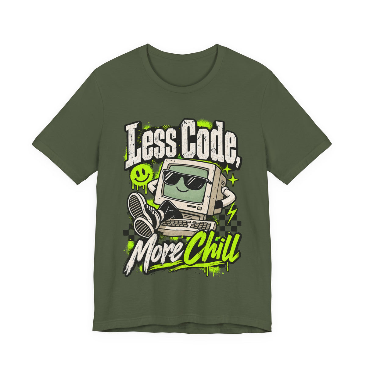 Less Code, More Chill Funny Programmer T-Shirt
