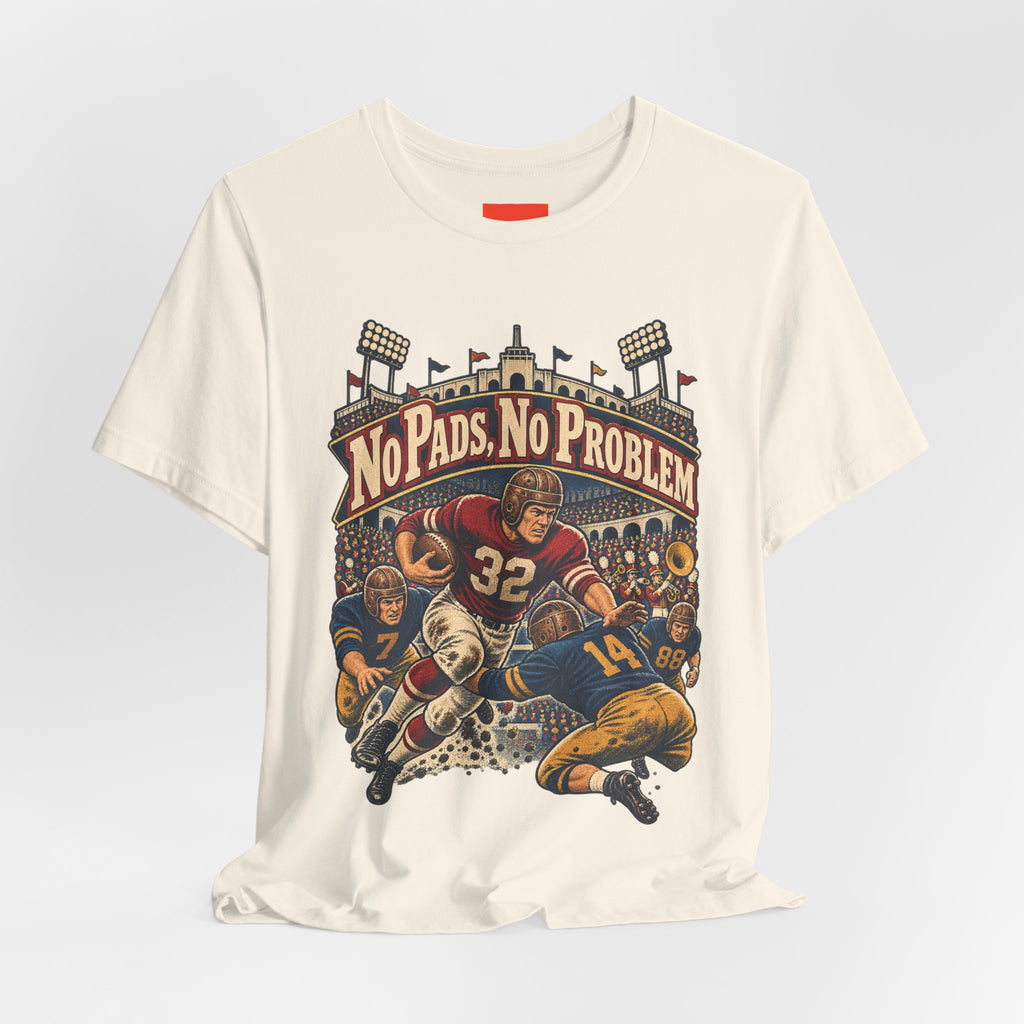 No Pads, No Problem Funny Vintage Sports T-Shirt
