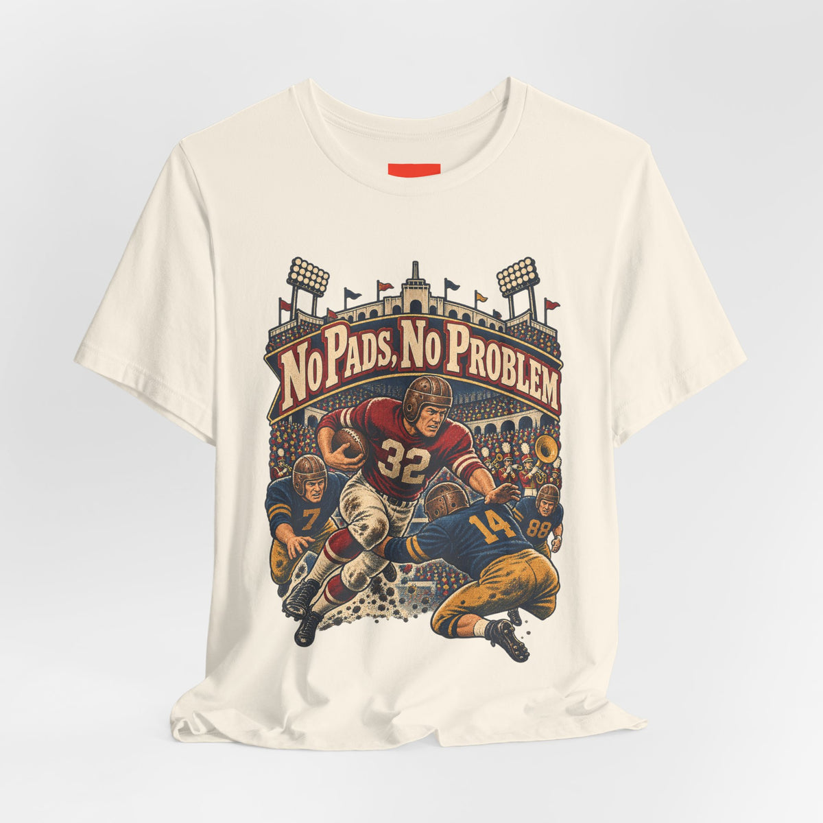 No Pads, No Problem Funny Vintage Sports T-Shirt
