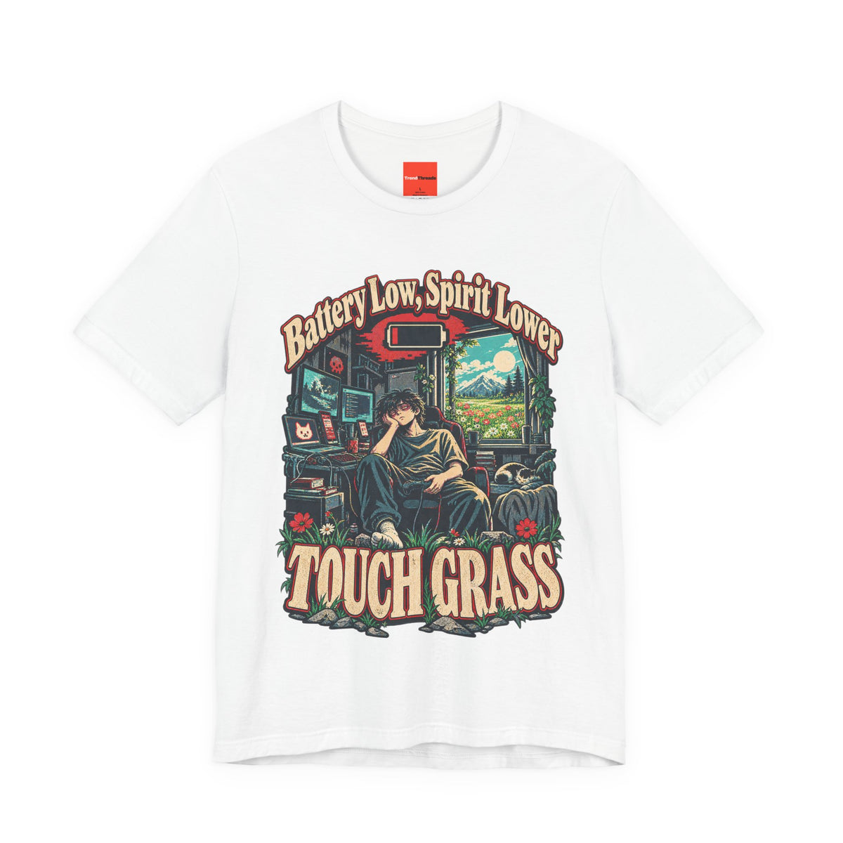 Battery Low, Spirit Lower Funny Self-Deprecating T-Shirt